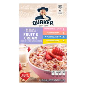 Quaker Instant Oatmeal Fruit & Cream Variety