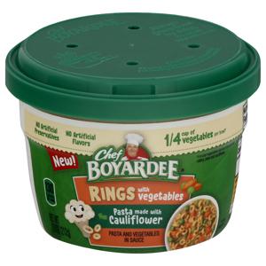 Chef Boyardee Cauliflower Pasta Rings with Vegetables in Sauce