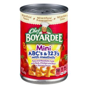 Chef Boyardee ABC's & 123's with Meatballs Mini in Tomato Sauce