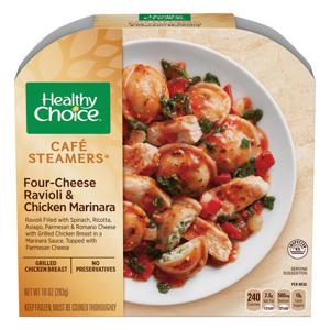 Healthy Choice Cafe Steamers Four Cheese Ravioli & Chicken Marinara