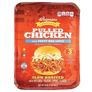 Wegmans Chicken, Sweet BBQ, Pulled, Ready to Cook