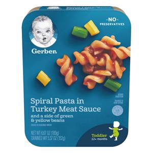 Gerber Toddler 12+ Spiral Pasta In Turkey Meat Sauce