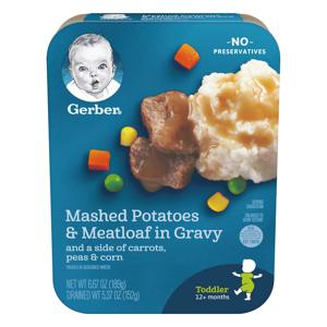 Gerber Mashed Potatoes & Meatloaf in Gravy with Carrots, Peas & Corn