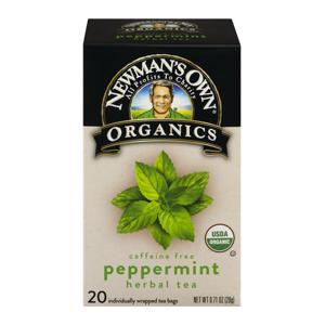 Newman's Own Organics Peppermint Herbal Tea Caffeine Free