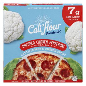 Cali'flour Foods Uncured Chicken Pepperoni Pizza Gluten Free Grain Free