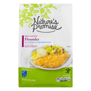 Nature's Promise Free from Flounder Fillets Wild-Caught apx 2-5 ct Frozen