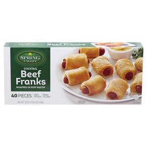 Spring Valley Beef Franks Wrapped in Puff Pastry Frozen - 40 ct