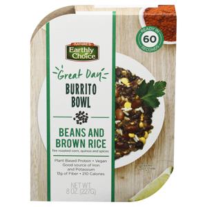 Nature's Earthly Choice Great Day Beans & Brown Rice Burrito Bowl