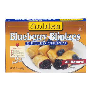 Golden Blintzes Blueberry All Natural - 6 ct Frozen