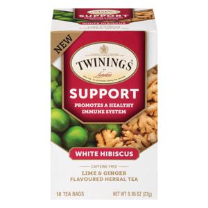 Twinings of London Support White Hibiscus Herbal Tea Bags Caffeine Free