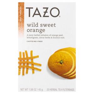 Tazo Herbal Infusion Wild Sweet Orange Tea Bags Caffeine Free