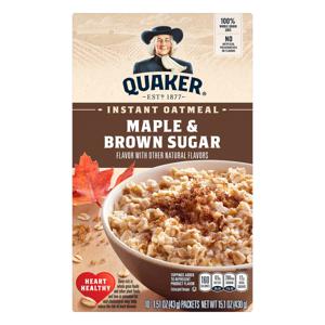 Quaker Instant Oatmeal Maple & Brown Sugar - 10 ct