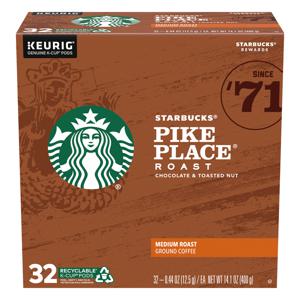 Starbucks Pike Place Medium Roast Coffee K-Cups