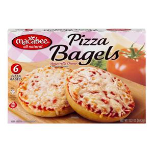 Macabee Pizza Bagels Mozzarella Cheese Mini - 6 ct Frozen