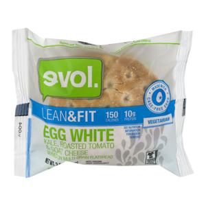 evol. Lean & Fit Flatbread Sandwich Egg White, Kale, Tomato & Goat Cheese