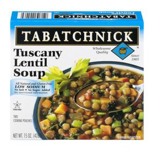 Tabatchnick Tuscany Lentil Soup Low Sodium - 2 pouches Frozen