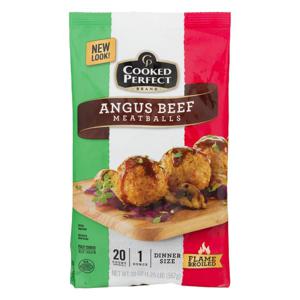 Cooked Perfect Angus Beef Meatballs Dinner Size Frozen