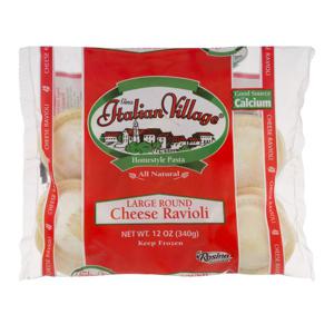 Italian Village Ravioli Cheese Large Round Frozen