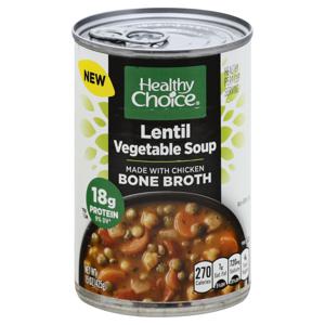 Healthy Choice Lentil Vegetable Soup with Chicken Bone Broth