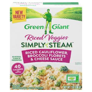 Green Giant Riced Veggies Simply Steam Riced Cauliflower Broccoli & Cheese