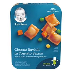 Gerber Cheese Ravioli in Tomato Sauce with Mixed Vegetables