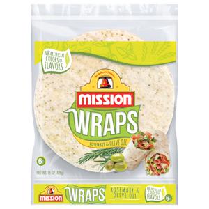 Mission Rosemary & Olive Oil Wraps - 6 ct