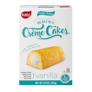 Katz Heavenly Creme Cakes Vanilla Gluten Free - 6 ct Frozen