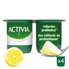 Activia Yaourt Saveur Citron avec Probiotiques 4 x 125 g