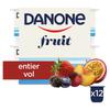 Danone Fruit Yaourt Entier Mélange de Fruits 12 x 125 g