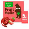 Bear BEAR Fruit Rolls Fraise, Snack au fruits, 5x2 rouleaux