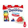 Danonino Drinks Yaourt à Boire Fraise pour les Enfants 6 x 100 g