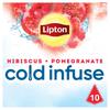 Lipton Infusion à froid Grenade Hibiscus 10 sachets pyramidaux