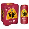 Leffe Bière Belge d'Abbaye Ruby Canettes 4 x 50 cl