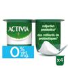 Activia Yaourt Nature 0% avec Probiotiques 4 x 125 g