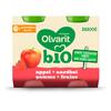 Olvarit Bio Compote Bébé Dès 6 Mois Pomme Fraise 2x200g