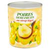 White products Poires Demi-Fruits au sirop léger 825 g