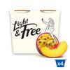 Light & Free Spécialité Laitière Pêche & Fruit de la Passion 4 x 115 g