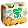 Olvarit Bio Petit Pot Repas Bébé 8M+ Boeuf Pâtes Légumes 2x200g