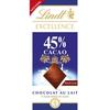 LINDT 
    Excellence tablette de chocolat au lait 45% cacao
