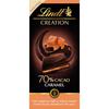LINDT 
    Tablette de chocolat noir 70% et caramel
