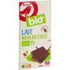 AUCHAN 
    Tablette de chocolat au lait éclats de noix de coco bio
