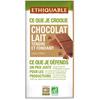 ETHIQUABLE 
    Tablette de chocolat au lait bio équitable tendre et fondant
