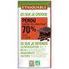 ETHIQUABLE 
    Tablette de chocolat noir bio 70% cacao Pérou grand cru
