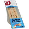 AUCHAN 
    Auchan Sandwich pain suédois saumon sauce au fromage blanc x2 135g
