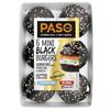 PASO 
 Mini black burger saumon fumé fromage frais et ciboulette
