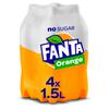 Fanta Zero Orange 4 x 1.5 Liter