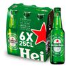 Heineken Premium Lager Beer Flessen 6 x 250 ml
