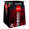 Coca-Cola Energy No Sugar Blik 4 x 250ml