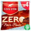 Côte d'Or ZERO Pure Chocolade Reep 4-Pack