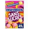 Mentos Bonbons Tendres Dragéifiés Sans Sucres Goût Fruit 49.5 g